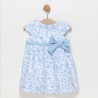 Robe motif floral bleu clair