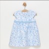 Robe motif floral bleu clair